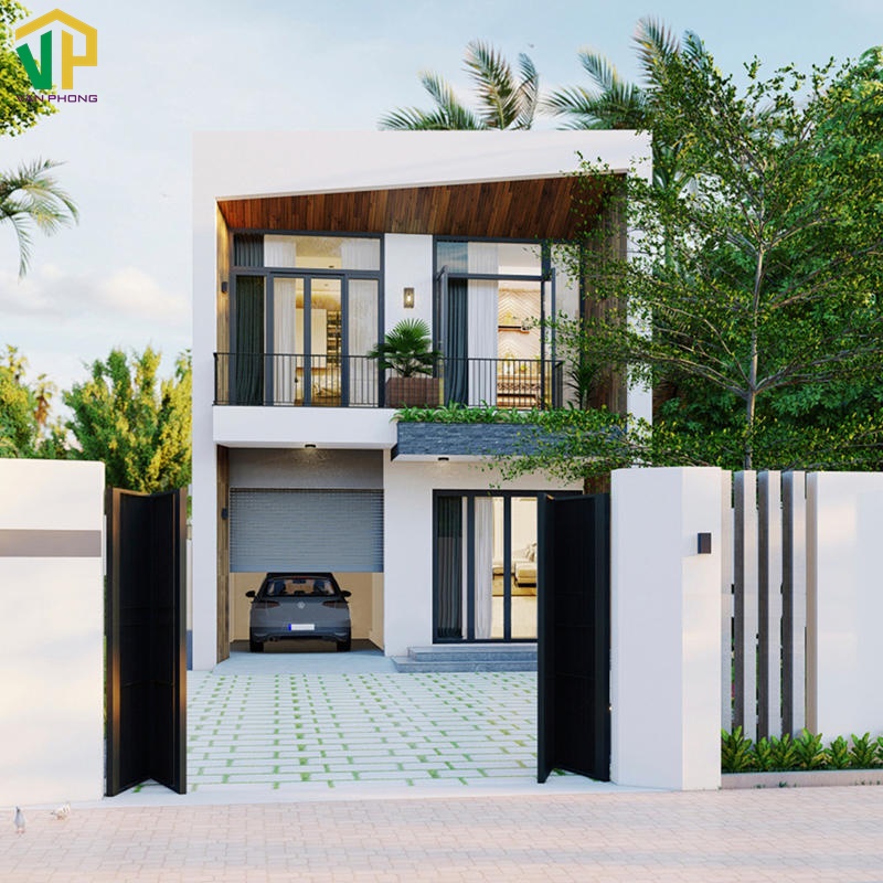 Bản vẽ 3D cải tạo nhà 2 tầng