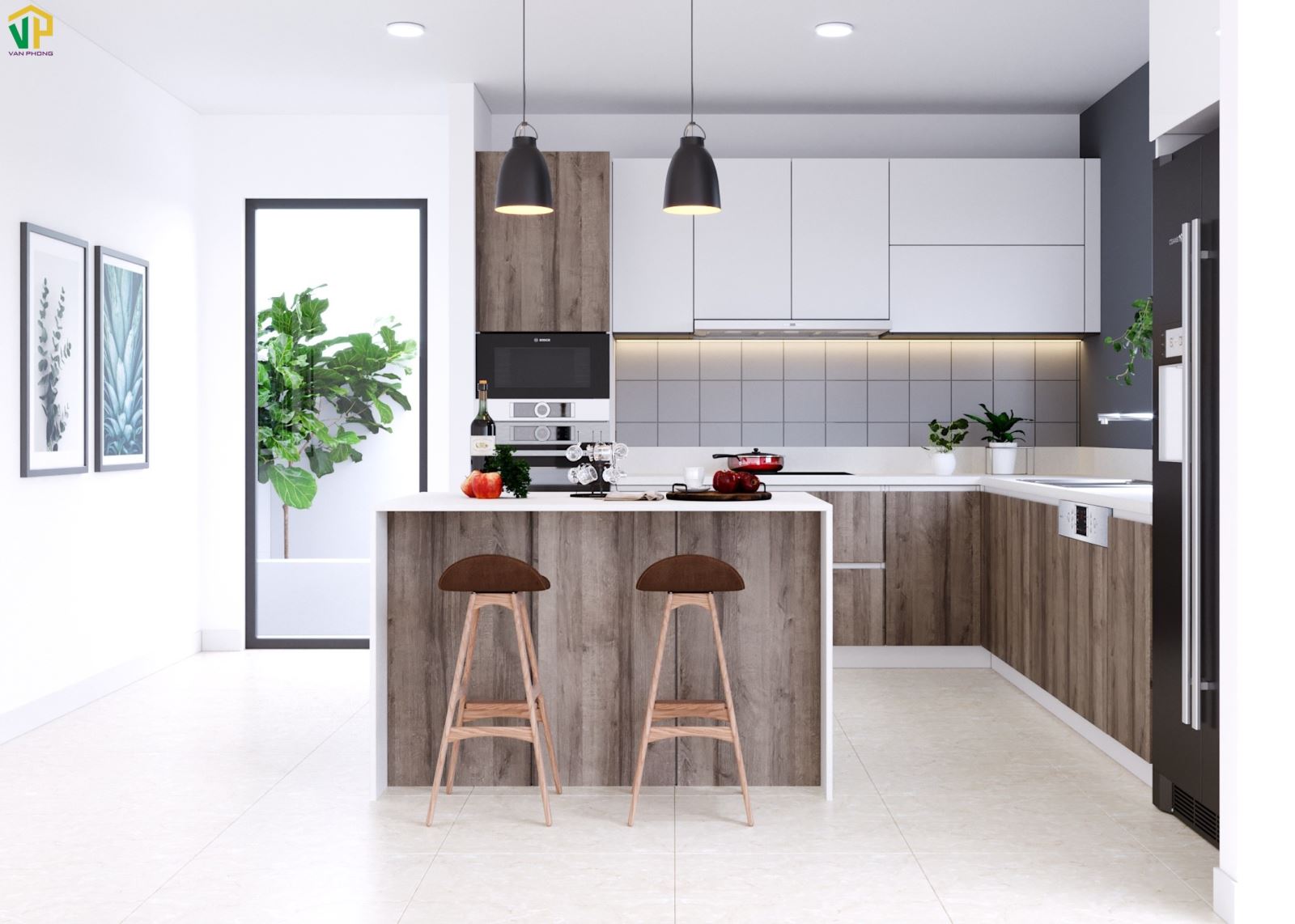 Không nên đặt gương trong phòng bếp