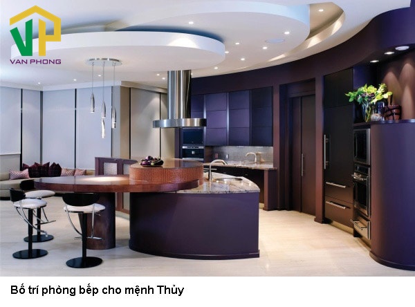 Không gian bếp phù hợp cho mệnh Thuỷ
