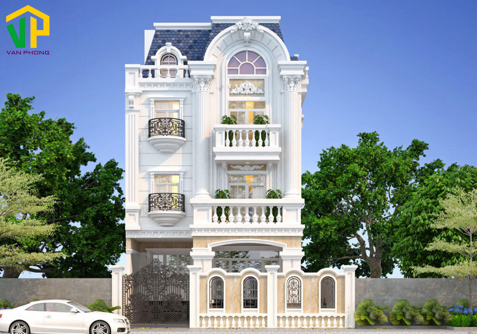 Mẫu nhà tân tân cổ điển với cấu trúc tinh tế 