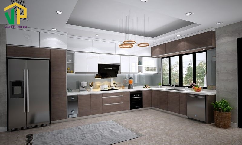 Không được đặt bồn rửa bát ở cạnh hay đối diện bếp 