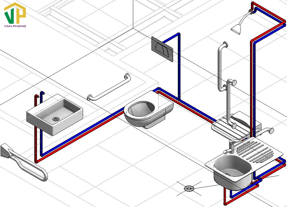 Thiết kế đường ống nước sinh hoạt và đường dây điện nhà ở